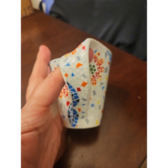 Valencia Spain Coffee Mug in Geometric Patterns w/ Stirring Spoon - Picture 9 of 9